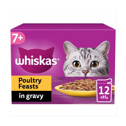 Whiskas Senior 7+ Poultry Feasts Pouches in Gravy