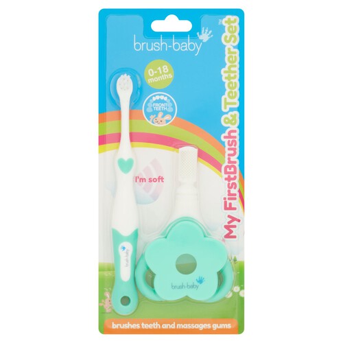 Brush-Baby My First Brush And Teether Set 0-18 Months