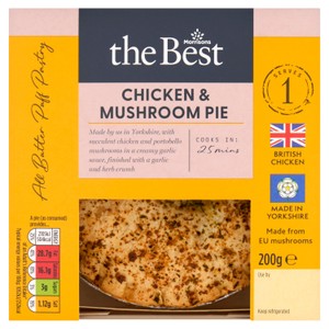 Morrisons The Best All Butter Pastry Chicken & Portobello Mushroom Pie 200g