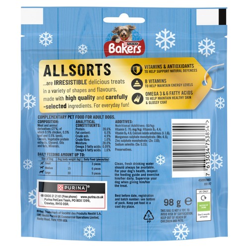 Bakers Allsorts Chicken, Beef And Lamb Dog Treats 