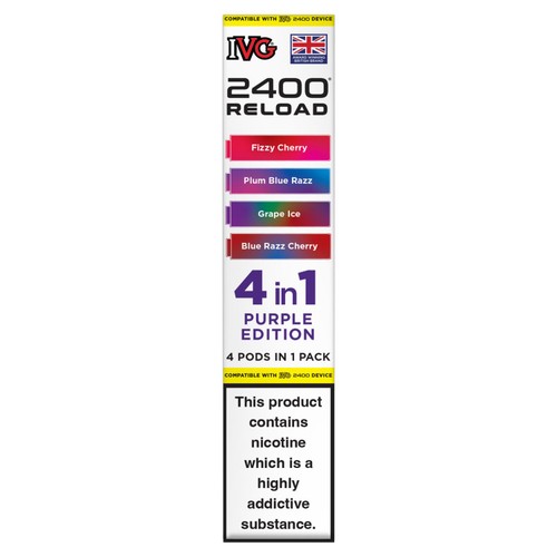 Ivg 2400 Reload 4 Pod Pack Purple Edition