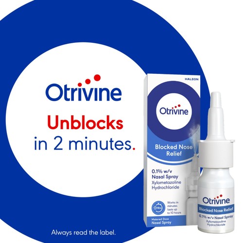 Otrivine Blocked Nose Relief Decongestant Nasal Spray 10ml