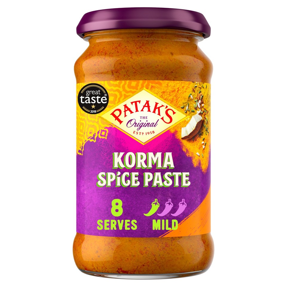 Patak's Korma Indian Mild Spice Paste 283g - Morrisons Online Groceries ...