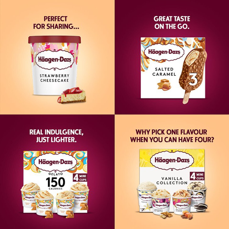 HaagenDazs Gelato 150 Calories Chocolate Drizzle Ice Cream Morrisons