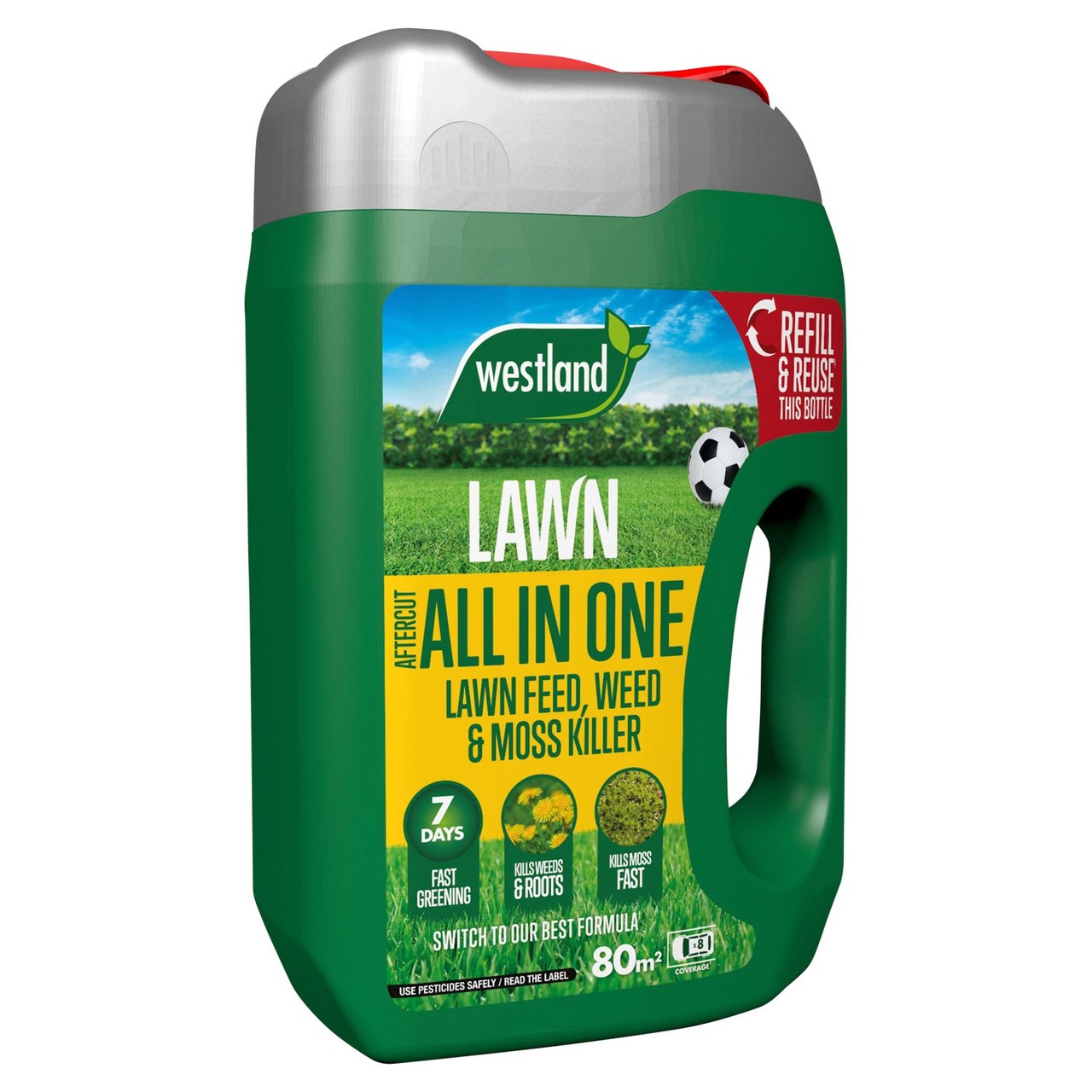 Westland Lawn All In One Lawn Feed, Weed & Moss Killer 80m2