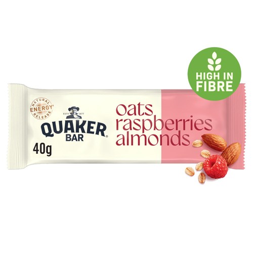 Quaker Oats, Raspberries & Almonds Bar  40g
