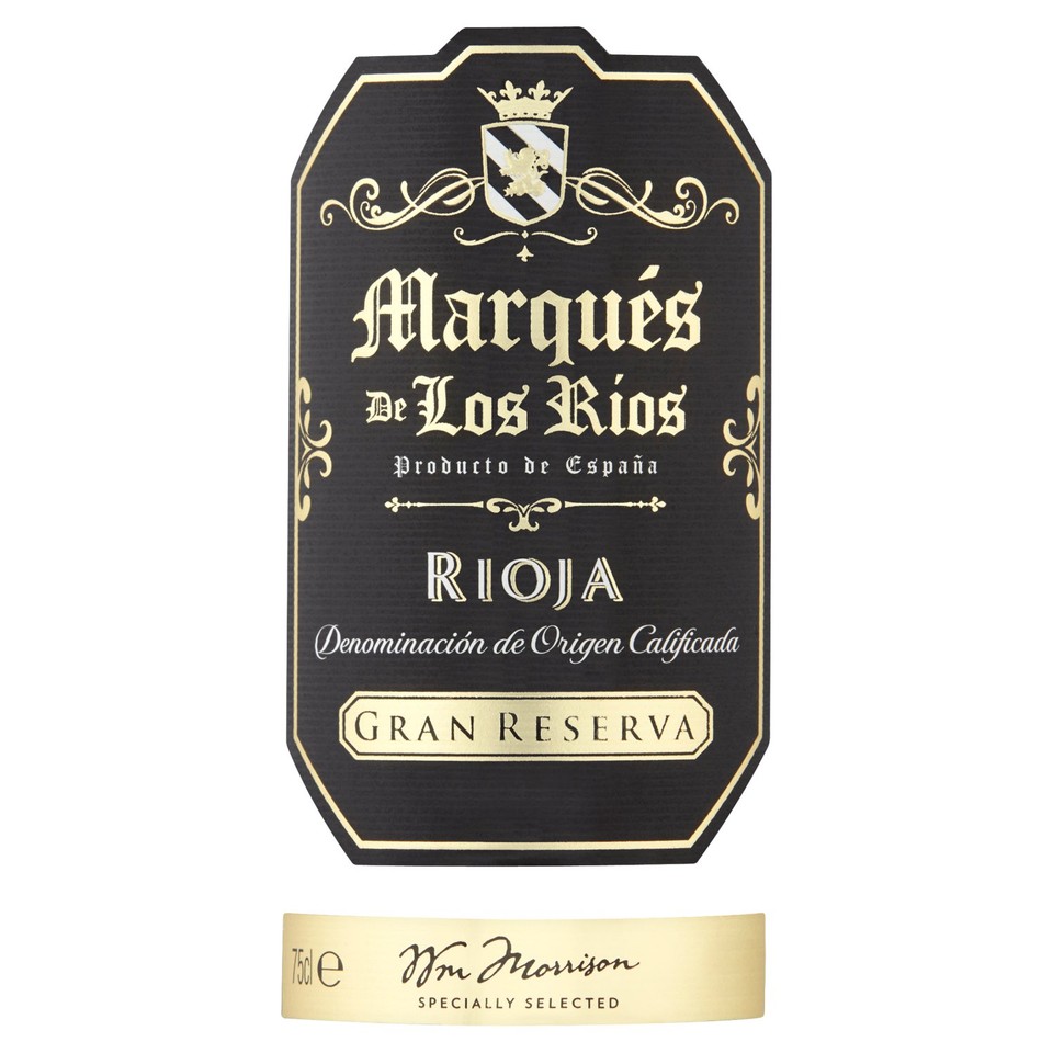Marques Rios Morrisons The Best Marques de los Rios Rioja Gran Reserva - Morrisons ...