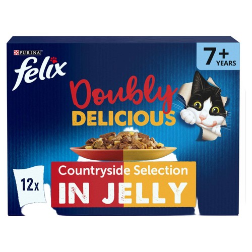 FELIX Doubly Delicious 7+ Countryside Selection Jelly Wet Cat Food