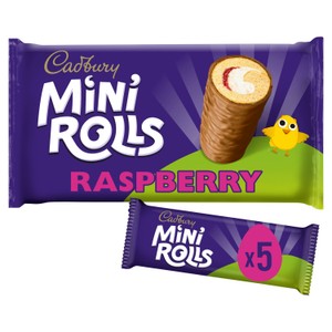 Cadbury Milk Chocolate Raspberry Mini Rolls Cakes 5 Pack - Morrisons ...