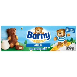 Barny 5 pack Milk Soft Baked Bears 125g (5 X 25g)