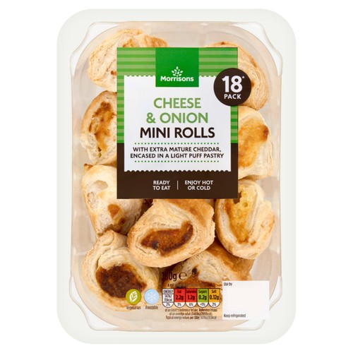 Morrisons 18 Mini Cheese & Onion Rolls 