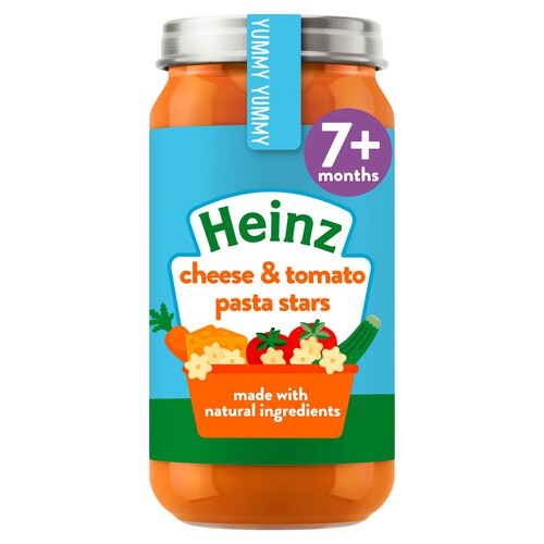 Heinz By Nature Cheese And Tomato Pasta Stars Baby Food Jar 7+ months 