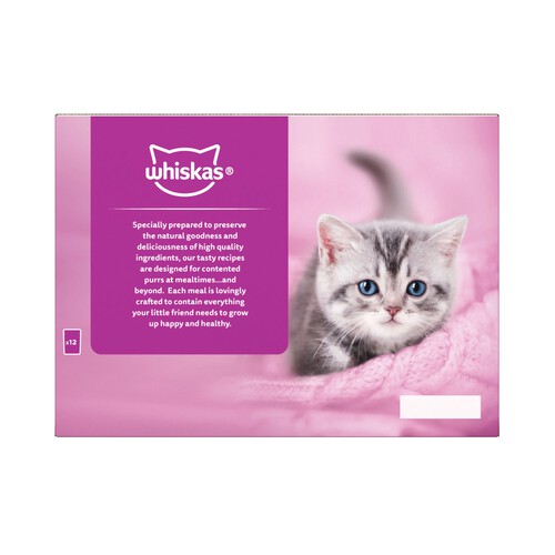 Whiskas Kitten Mixed Menu Wet Cat Food Pouches in Jelly