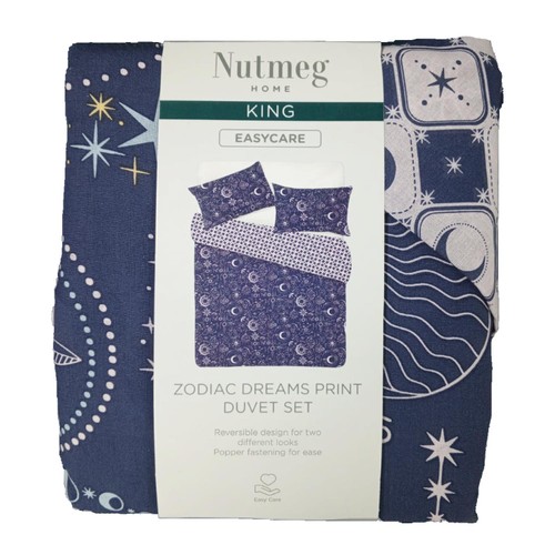 Nutmeg Home Zodiac Dreams Print Easy Care Duvet Set King