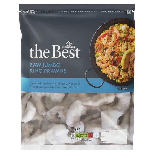 Morrisons raw peeled king prawns