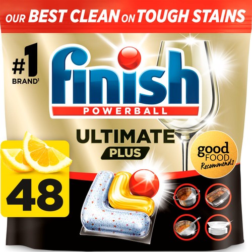 Finish Ultimate Plus Lemon Dishwasher Tablets 