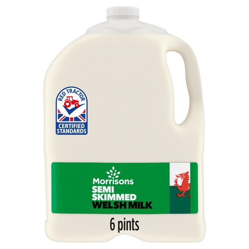 Morrisons Welsh Semi Skimmed Milk 6 Pint