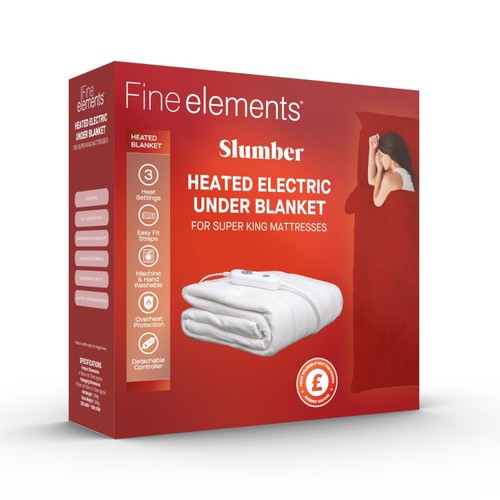Nutmeg Fine Elements Heated Under Blanket Super King Size