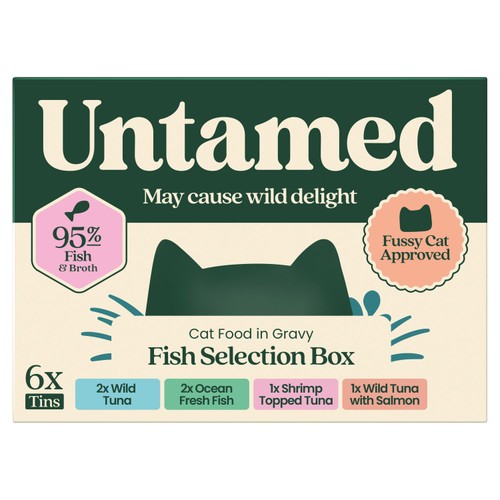 Untamed Fish Selection Box In Gravy Cat Food