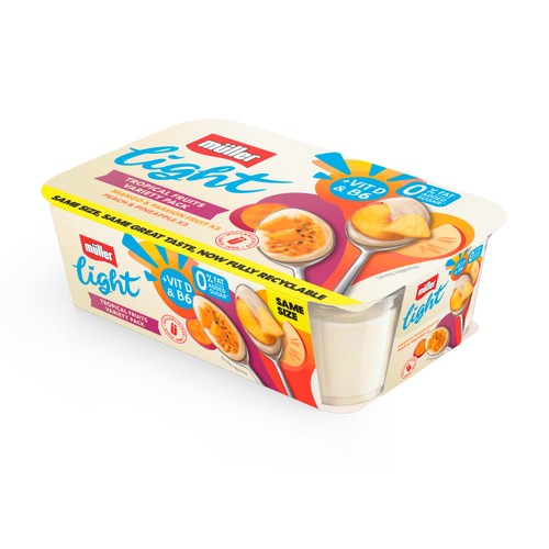 Muller Light Fat Free Citrus Fruits Yogurt 6x140g