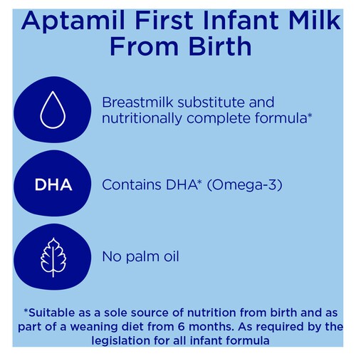 Aptamil 1 First Baby Milk Formula Starter Pack From Birth