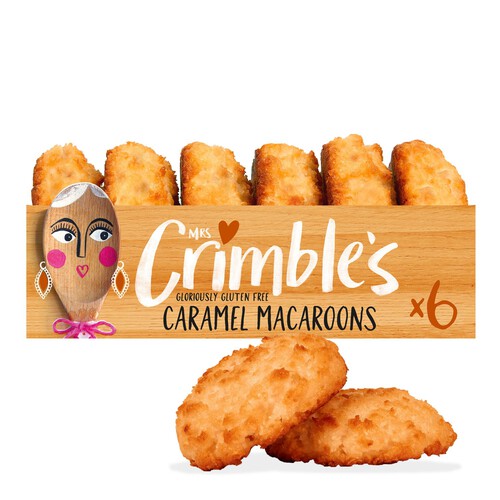 Mrs Crimble's Gluten Free 6 Big Caramel Macaroons 180g