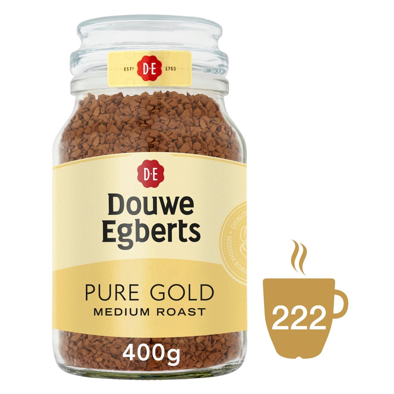 Douwe Egberts Pure Gold Medium Roast Instant Coffee 400g