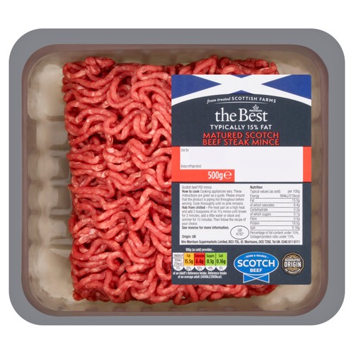 Morrisons The Best 15% Steak Mince 500g