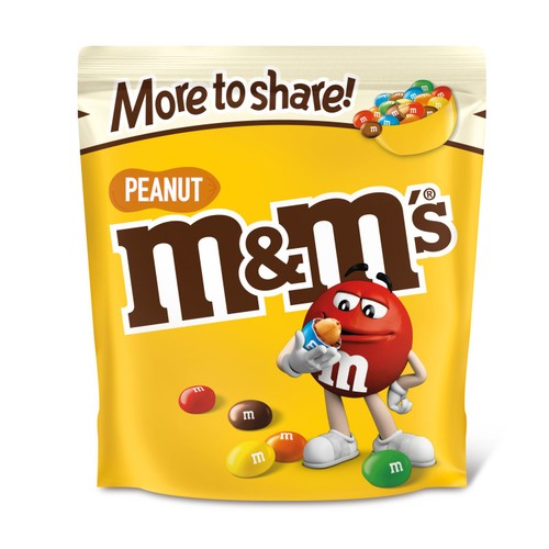 M&M's Crunchy Peanut & Milk Chocolate More To Share Pouch   200g