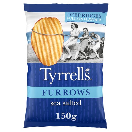 Tyrrells Furrows Sea Salted Crisps 150g