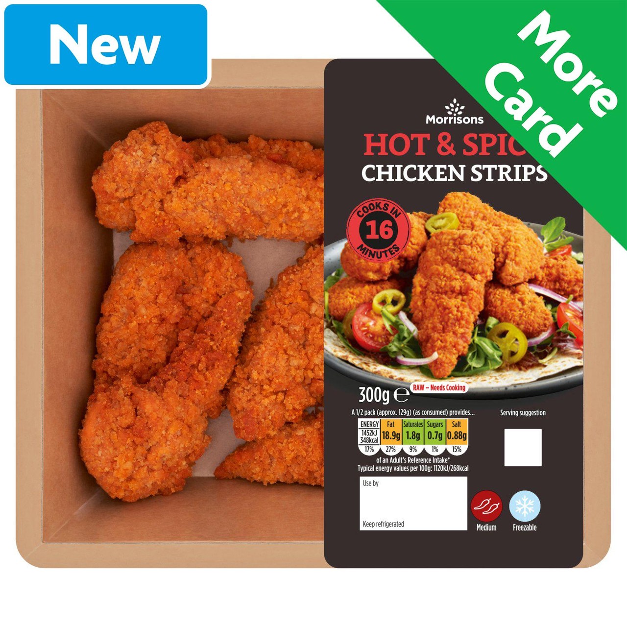 Morrisons Hot & Spicy Chicken Strips 300g