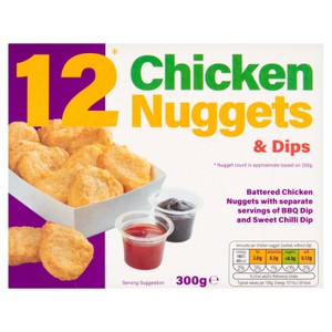 Lakeside 12 Chicken Nuggets With BBQ & Sweet Chilli Dips