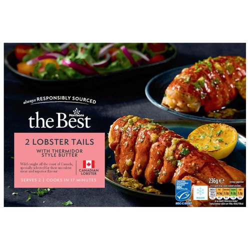 Morrisons The Best 2 Lobster Tails With Thermidor Butter 236g