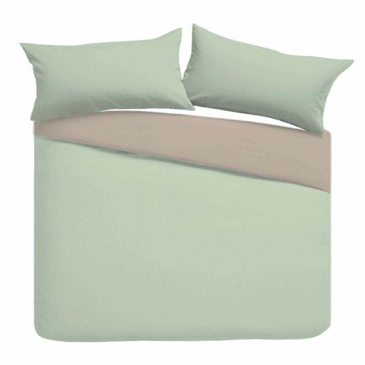 Nutmeg Home Easy Care Sage Reversible Duvet King
