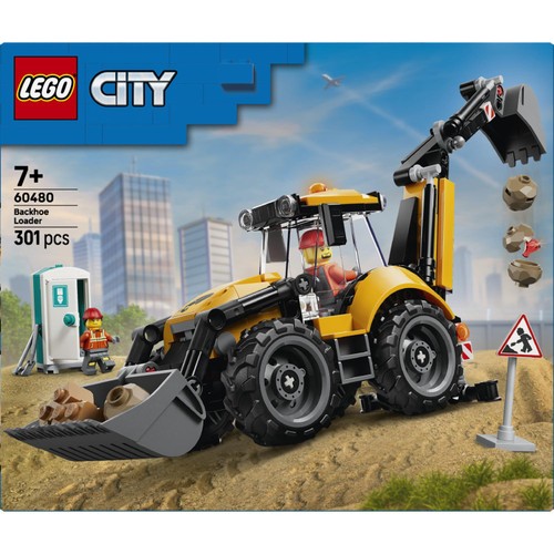 Lego City Great Vehicles Yellow Backhoe Loader 60480