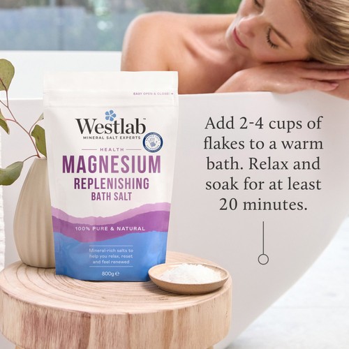 Westlab Magnesium Flakes Bath Soak 800g