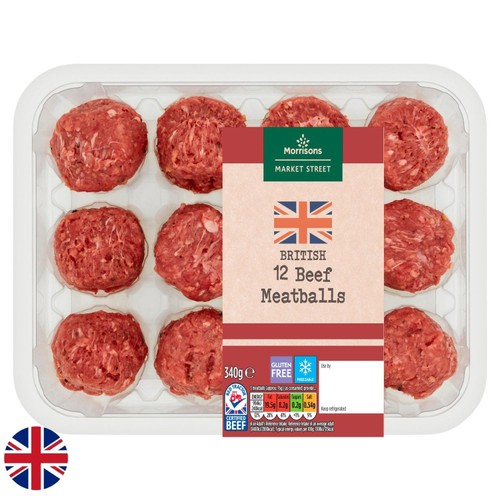 Morrisons British 12 Beef Meatballs 340g