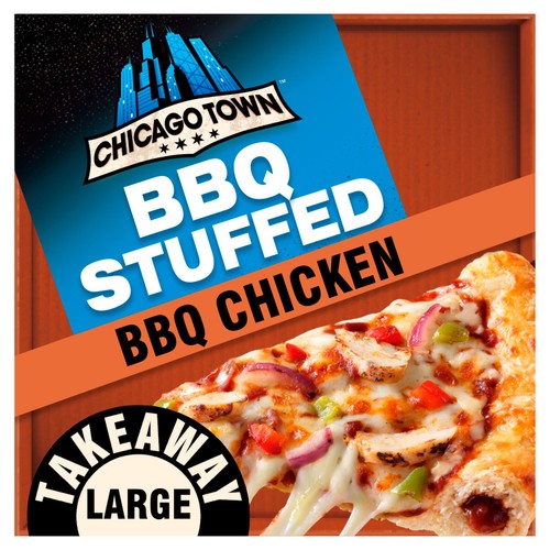 Chicago Town Takeaway Stuffed Crust BBQ Chicken Large Pizza   668g