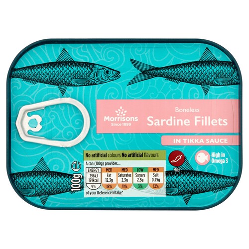 Morrisons Sardine Fillets in Tikka Sauce (100g)