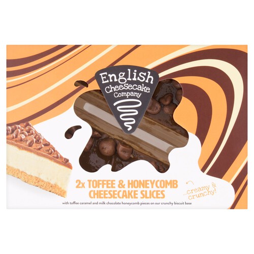 English Cheesecake Company 2 Toffee & Honeycomb Cheesecake Slices 