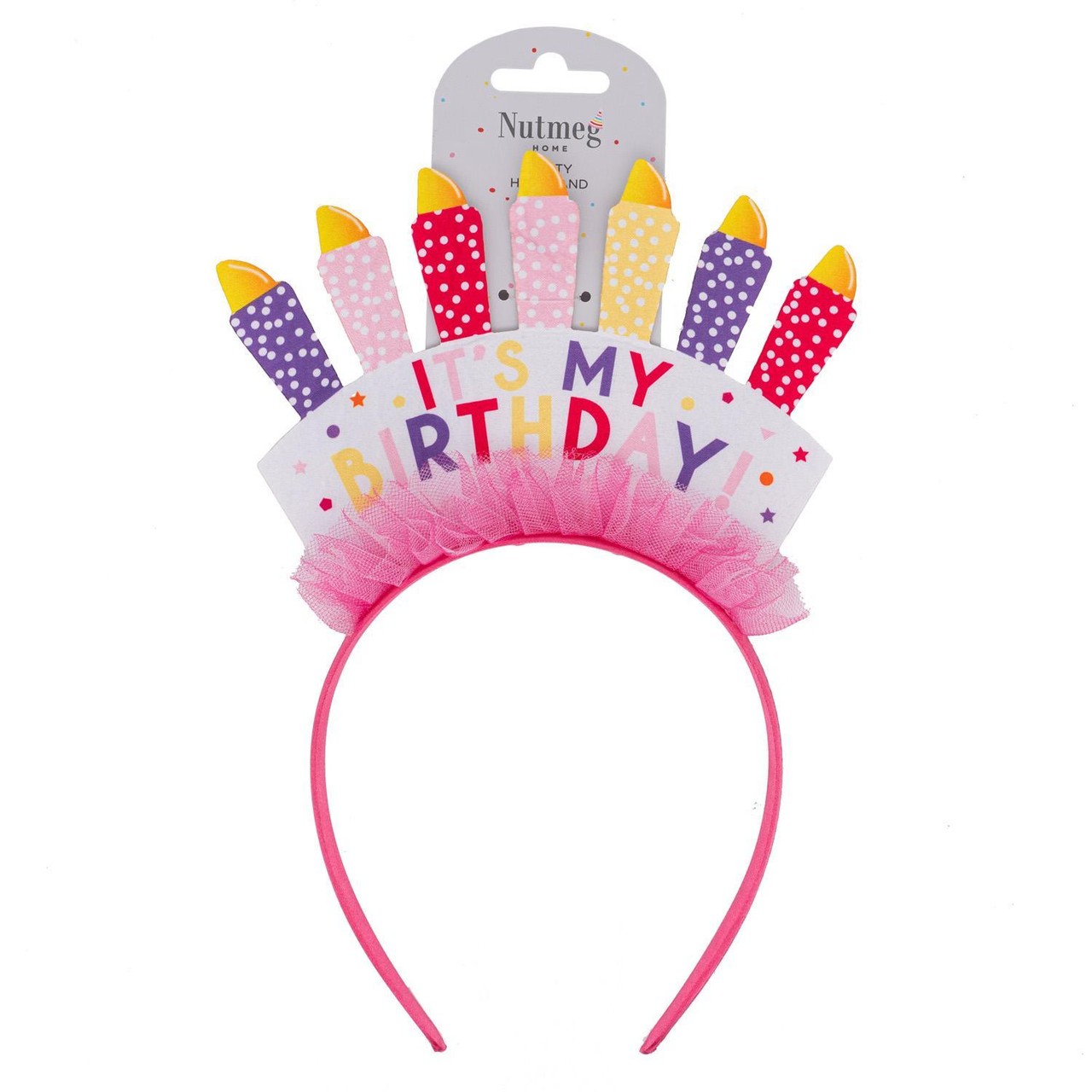 Nutmeg Pink It's My Birthday Headband