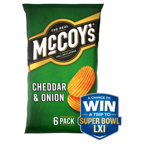 McCoy's Cheddar & Onion Multipack Crisps 6 Pack
