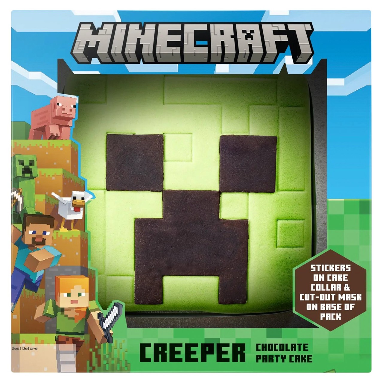 Minecraft Creeper Chocolate Celebration Cake