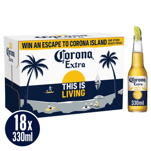 Corona Extra Premium Lager Beer Bottles 18 x 330ml