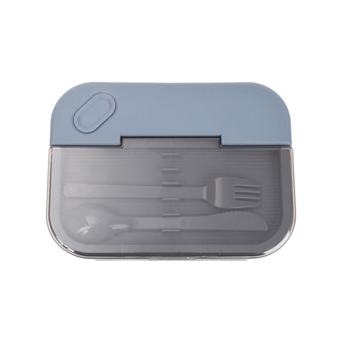 Nutmeg Home Lunchbox With Cutlery Charcoal 1.25l
