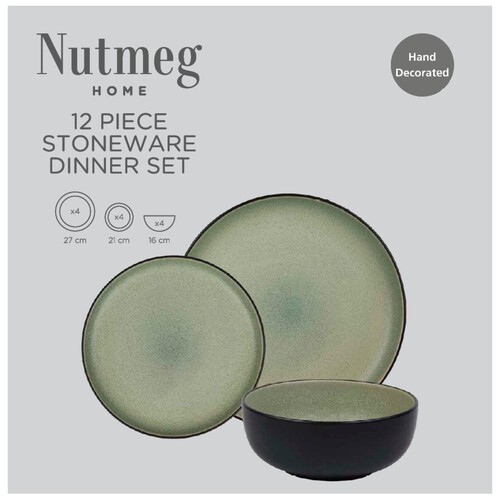 Nutmeg Stone Box Dinner Set Aqua