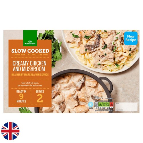 Morrisons British Slow Cooked Chicken In Creamy Mushroom Sauce 500g