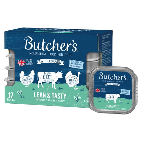 Butcher's Wholegrain Lean & Tasty Low Fat Dog Food Trays Variety Pack