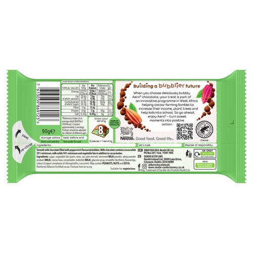Aero Peppermint Mint Chocolate Sharing Bar 90g
