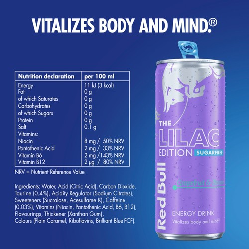 Red Bull Energy Drink Sugar Free Lilac Edition Grapefruit & Blossom 355ml
